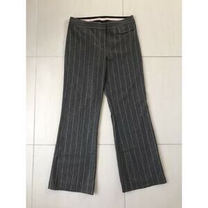 Whistles London Mid Rise Striped Straight Leg Trouser Pants